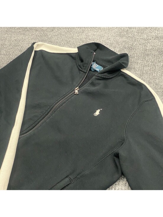 Ralph Lauren Other - Vintage Polo Ralph Lauren Full Zip Track Jacket Mens M Black White Oreo Stripe